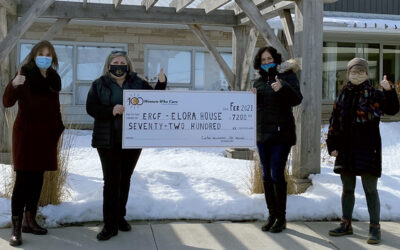 100+ Women Who Care Centre Wellington make donation to Elora House